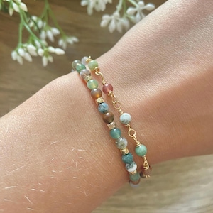 Multi-colored Jasper Beaded Bracelet Set
