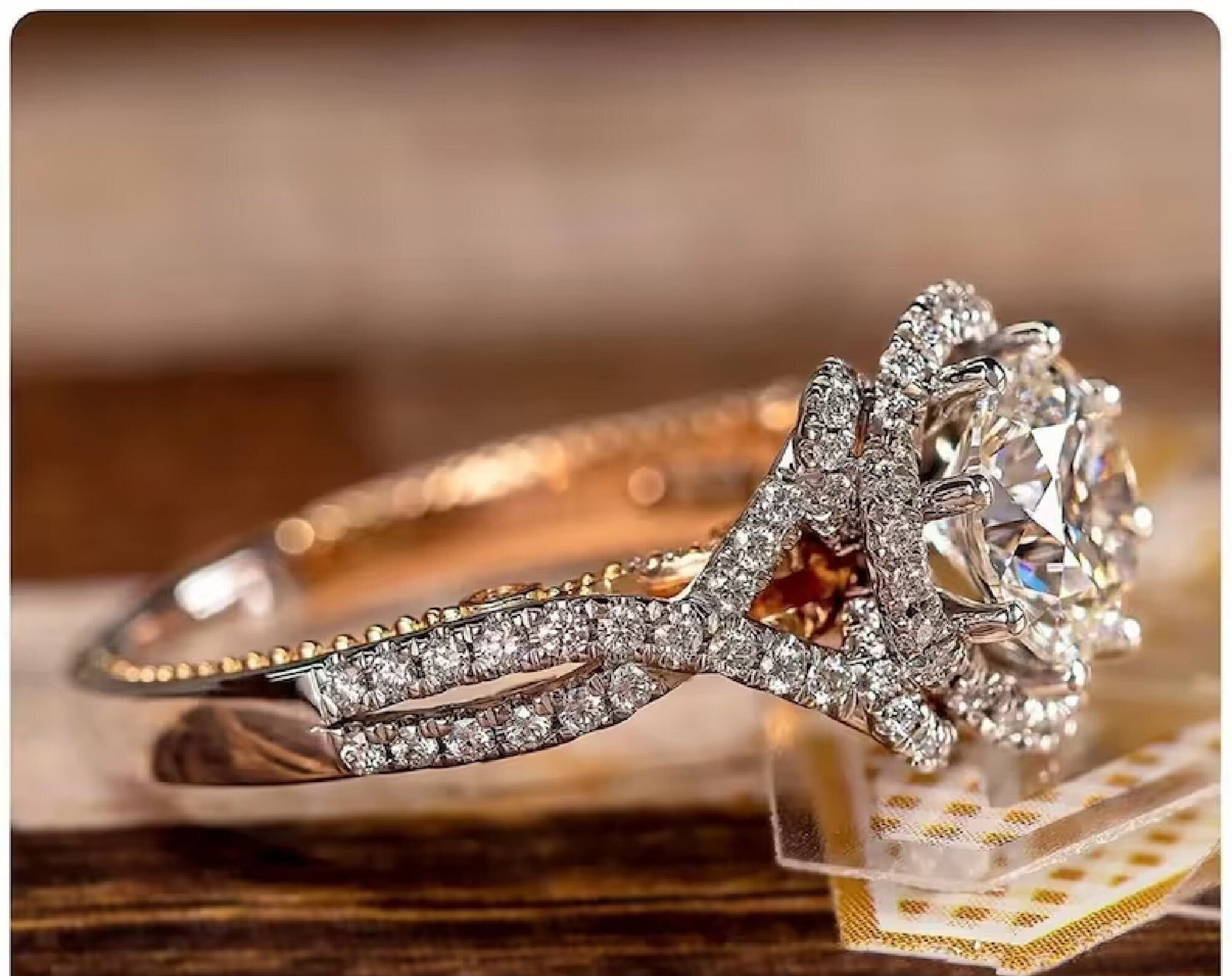 19. Round Cut White Gold Ring