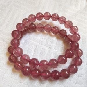 Quartz (strawberry) bracelets