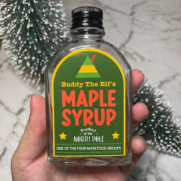 Buddy the Elf's Maple syrup label - Sticker Only