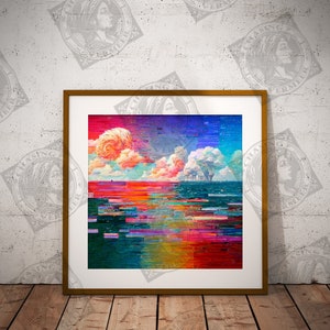 Large Abstract Painting Print Colorful Wall Art Large Modern Decor Abstract Modern Art Multicolor Painting Vibrant Colors Digital Artwork