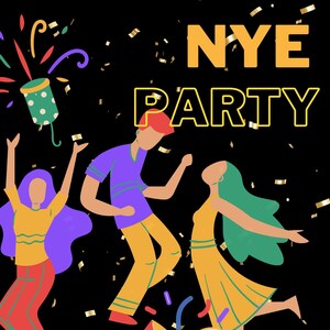 Silvesterparty Digitales Poster