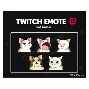 Twitch Emotes // Discord Emotes // Cat Emotes for Streamers!