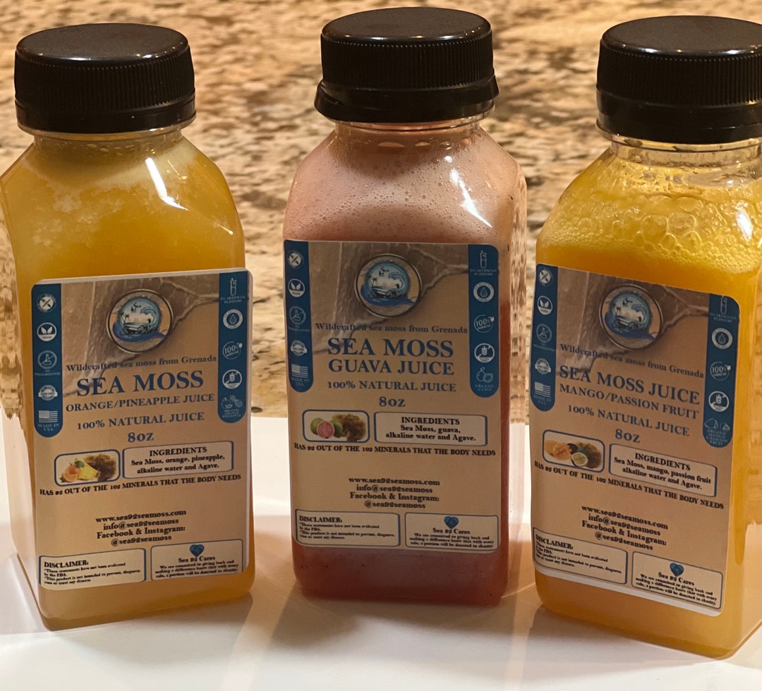 SEA MOSS JUICES Wildcrafted Sea Moss From Etsy