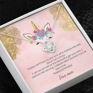 Aan mijn dochter verjaardagscadeau, eenhoorn cadeau, 16e verjaardagscadeau idee, tienermeisje cadeau van mama, verjaardagscadeau van papa en mama