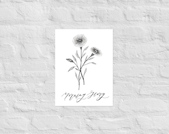 Morning Glory Botanical Print | September Birth Month Flower