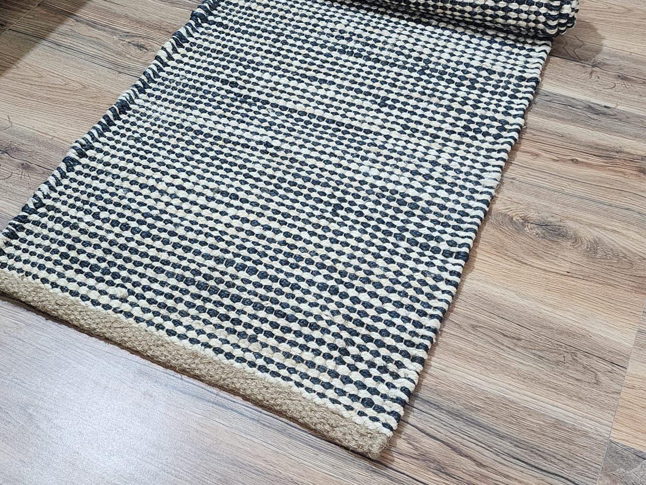 Handwoven Hemp Jute Rug Dhurrie Runner, Eco Friendly Natural Jute ...
