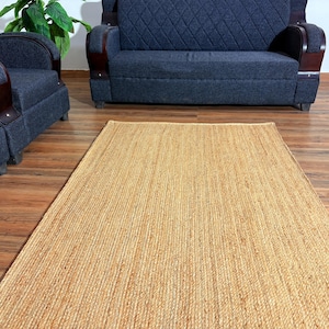 Handmade Jute Rug, Braided Jute rug, Natural Fiber Rug, Jute Area Rug, Bohemian Rug, Eco-Friendly Rug, Handwoven jute rug, Large Area Rugs image 1