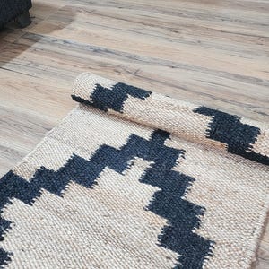 Dimond aangepaste handgemaakte jute loper, Indiaas interieur, hennep loper, 20&#39; loper, karpet, slaapkamer loper, loper tapijt