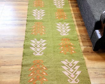 Handwoven Stairs Runner Rug Wool Jute Runner Rug: Rug for Livingroom ,bedroom ,kitchen , Hallway