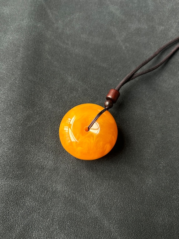 Ciondolo In Argento Con Ambra Color Miele E Inclusioni A Forma Di - Foto 11