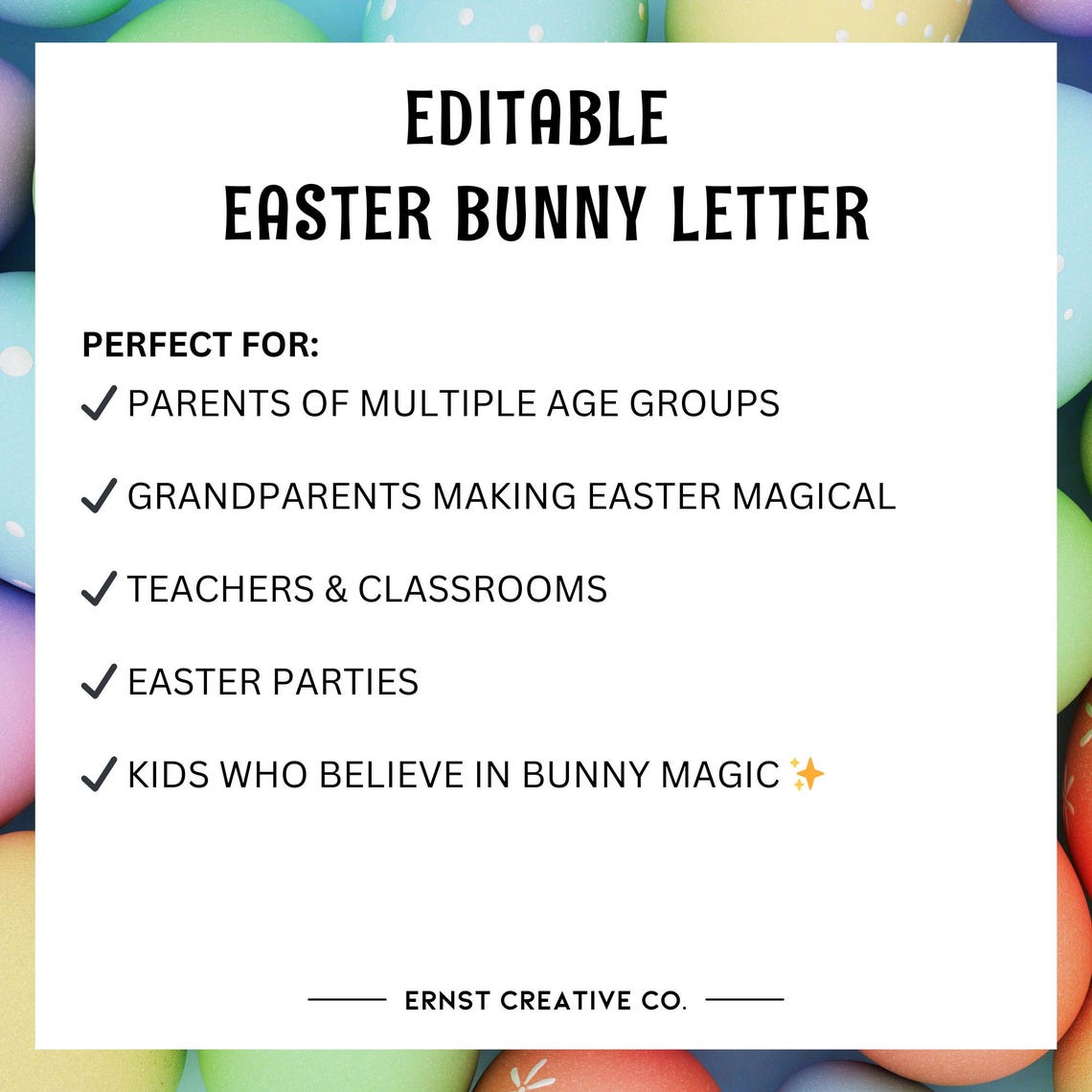 Editable Easter Bunny Letter Printable | Personalized Easter Bunny Note ...