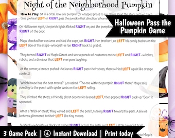 Left Right Halloween Printable | Halloween Left Right Game | Pass the ...