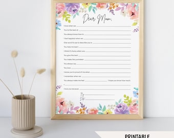 All About My Mom Printable Mothers Day gift idea | About my Mom | Mother's Day activity | Mom keepsake gift | Printable gifts for her