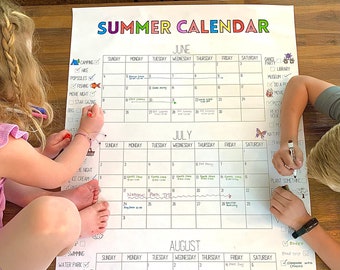 AKTUALISIERT 2026 Sommer Countdown, Sommerkalender Poster, Sommer Bucketlist, Sommer CheckList, Aktivitätskalender, Ausmalen und druckbares PDF