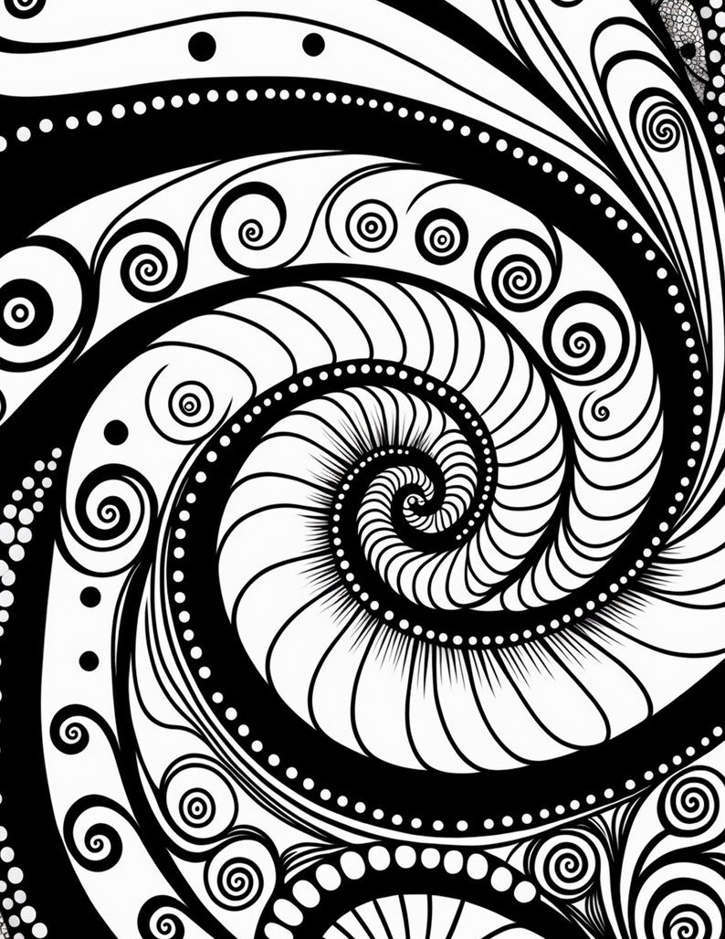 Zentangle Oasis Printable Coloring Pages for Adults Etsy