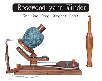 Handmade Wood Yarn Winder and Swift Combo – Ball Winder for Knitters, Crochet Gifts for mom