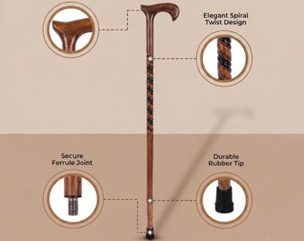 Custom premium wooden walking cane Hand Carved Rosewood Lightweight stick canne de marche  Gift for Grandpa
