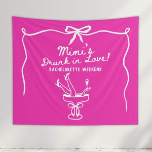 Custom Bachelorette Party Tapestry: Drunk In Love Photo Backdrop