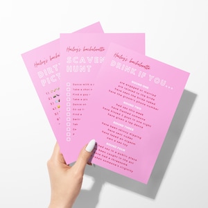 Bachelorette Party Game Bundle, Bachelorette Scavenger Hunt Template, Editable Template