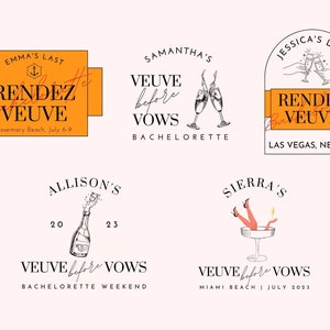 Last Rendez Veuve Bachelorette Custom Logo, Bachelorette SVG For Party Favors