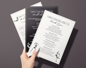 Til Death Do Us Party Bachelorette Party Game Bundle, Bachelorette Bingo, Gothic Bachelorette, Girls Night Games, Editable Template