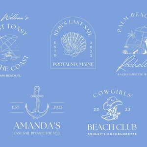 Aangepast vrijgezellenlogo voor nautische vrijgezellenfeest, laatste toost op de kust vrijgezellengunsten, meisjesreis SVG
