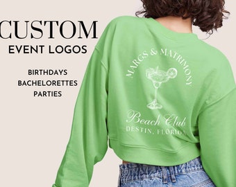Custom Bachelorette Party Logo, Personalized Logo Design Services For Birthday, Custom Wedding Logo, Family Vacation Logo, Birthday Logo