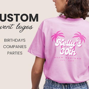 Anniversaire personnalisé SVG, services de conception de logo personnalisé pour anniversaire, logo EVJF personnalisé