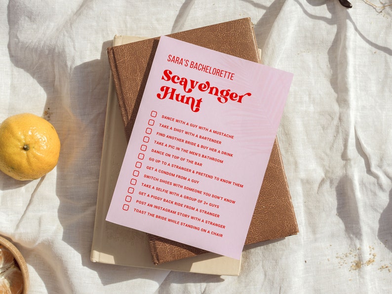 Bachelorette Party Scavenger Hunt Game Naughty Bachelorette - Etsy