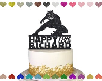 Black Panther Birthday Party Pack topper Cake Toppers. Topper Cupcakes ...