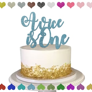 Custom Name is One Cake Topper, Happy Birthday Name Cake Topper, Personalized First Birthday Cake Topper, Custom Birthday Decorations