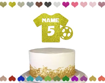 Custom Soccer Jersey Name Cake Topper, Happy Birthday Name Cake Topper, Personalized Soccer Cake Topper, Custom Name Birthday Decorations