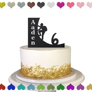 Custom Warped Wall Name Cake Topper, Happy Birthday Rock Climbing Cake Topper, Personalized Birthday Cake Topper, Custom Birthday Decoration