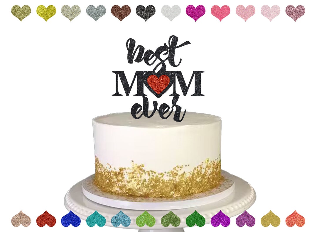 Love You Mom Cake Topper, Mother's Day Cake Topper, Love U Mom Cake...