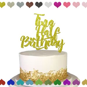 Custom Name Half Birthday Cake Topper, Happy Birthday Name Cake Topper, Personalized First Birthday Cake Topper, Custom Birthday Decorations