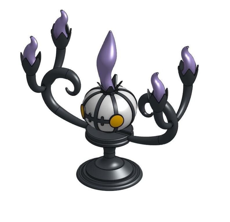 Chandelure Lamp STL File 3D Printable Pokemon Inspired Home Etsy