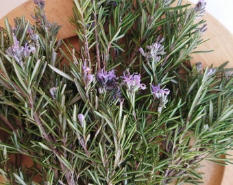 Natural Wild Greek Rosemary Plant/Freshly Dried Mixed Herb of Rosemary Loose Leaves and Flowers + A Bunch of Woody Stalks/harvest 2024/100g
