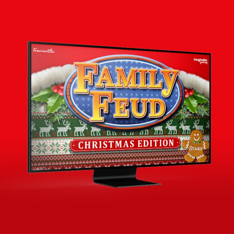 Family Feud Official Christmas Edition Powerpoint Party Game Etsy