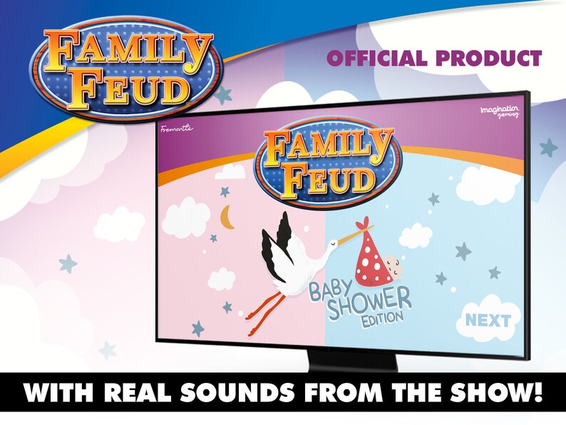 Family Feud Baby Shower Official Edition Powerpoint Party Game Etsy