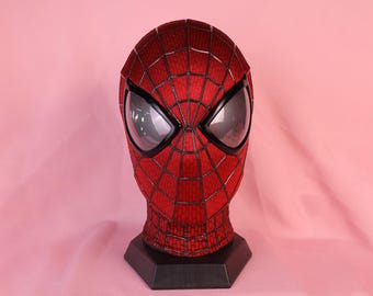 Removable Magnetic Lens Spider Mask - Bespoke Red Hero Prop - Tailor-made Cosplay Gear
