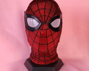 Custom Silk Spider Mask | Personalized Fit Soft Shell Cosplay Prop (Fixed Lens)