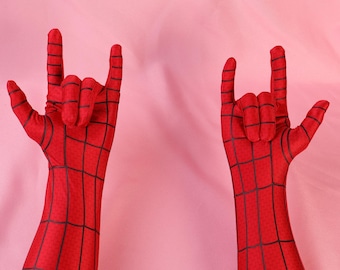 Handmade Silk-Screen Hero Gauntlets, Custom Sizing Cosplay Gloves, Bespoke Commission