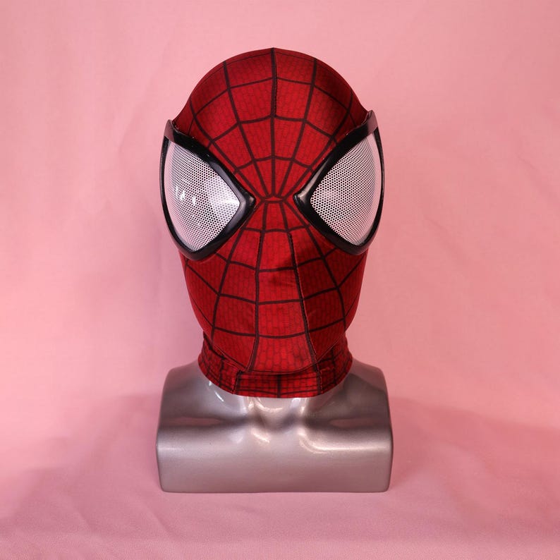 Máscara do Homem-Aranha: Capacete de cosplay em lycra com estampa de alta definição imagem 1