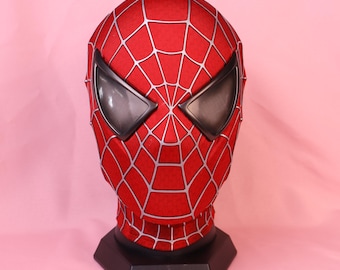 Signature Spider Mask - Magnetic Lens Hero Prop - Precision-Tailored 3D Sculpted Gear