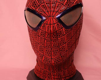 Máscara de Aranha de Precisão - Adereço Personalizado para Heróis - Equipamento de Spandex Feito à Mão Sob Medida