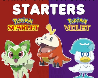 Pokemon Scarlet And Violet - Paldea Starters \ 6IV \ level 1 \ masterball \ shiny Pokemon