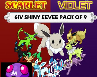 POKEMON SCARLET/VIOLET-Shiny Eeveelutions Bundle-6IV