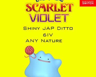 Pokemon Scarlet/Violet / Shiny Ditto / 6iv pokemon / level 100 / master ball / breeding ditto any nature your choice!