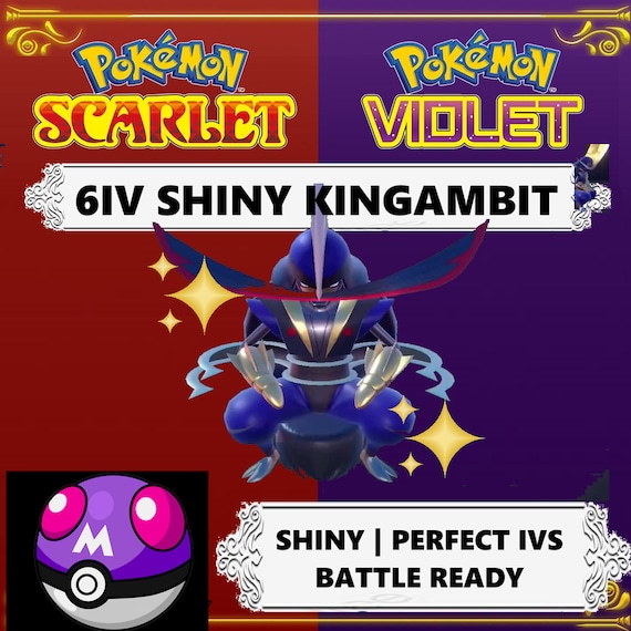 KINGAMBIT SHINY 6IV Pokemon // Pokemon Scarlet and Violet // Ready to Raise  for Competitive Battle! // + Masterball // Fast Trade - Etsy